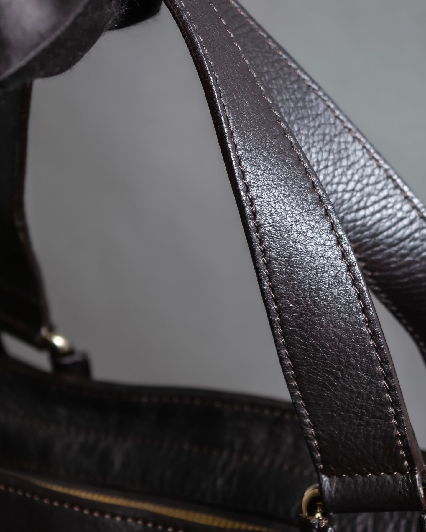 "Max Mara" Horizontal tuck design 2way leather bag