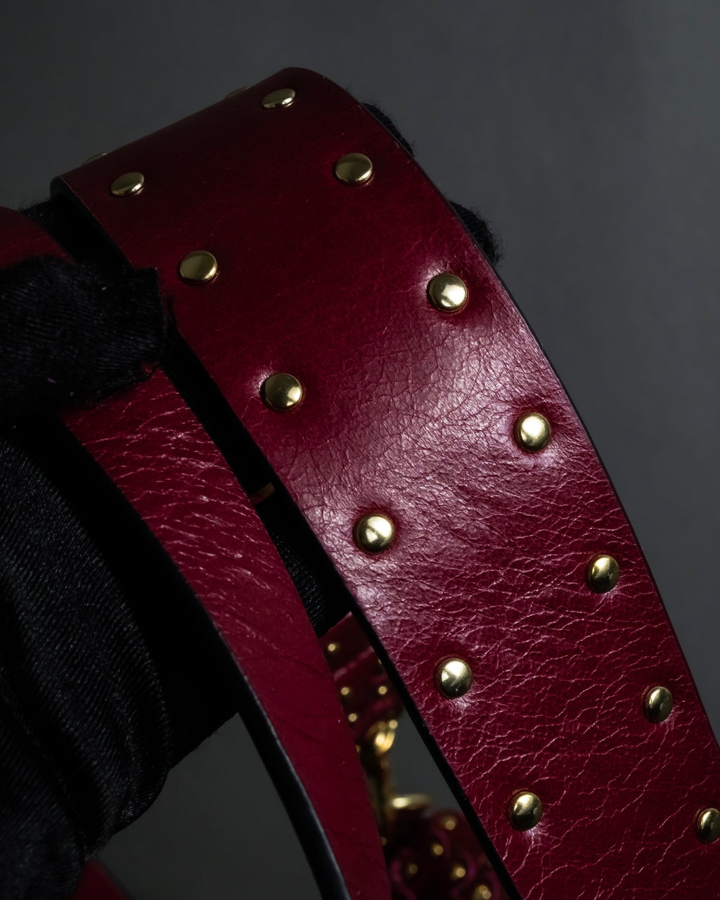 "RED VALENTINO" Flower puzzle motif stud design leather bag