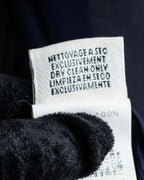 "HERMES" Bowtie detail balloon sleeve sheer pullover