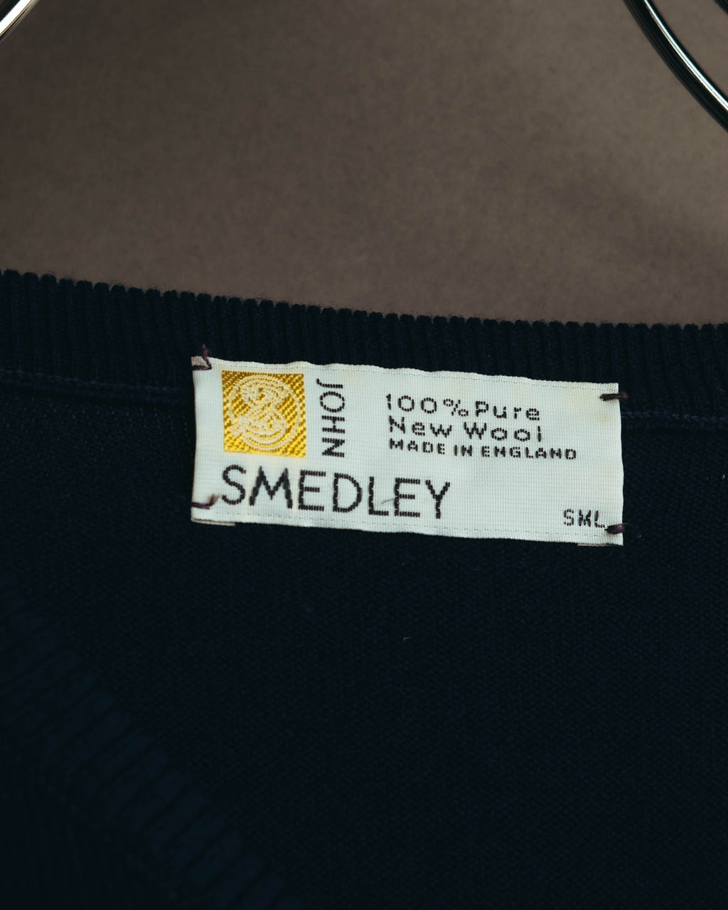 "JOHN SMEDLEY" 90's-00's Fine gauge short sleeve wool knit sweater