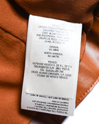 FENDI/ Back Logo Embroidery Calf Leather Short Jacket Brown