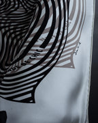 "HERMES" Zebra abstract print Carre 90 silk scarf