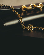 -SPECIAL- “Saint Laurent” 20’s Le Maillon smooth leather chain wallet