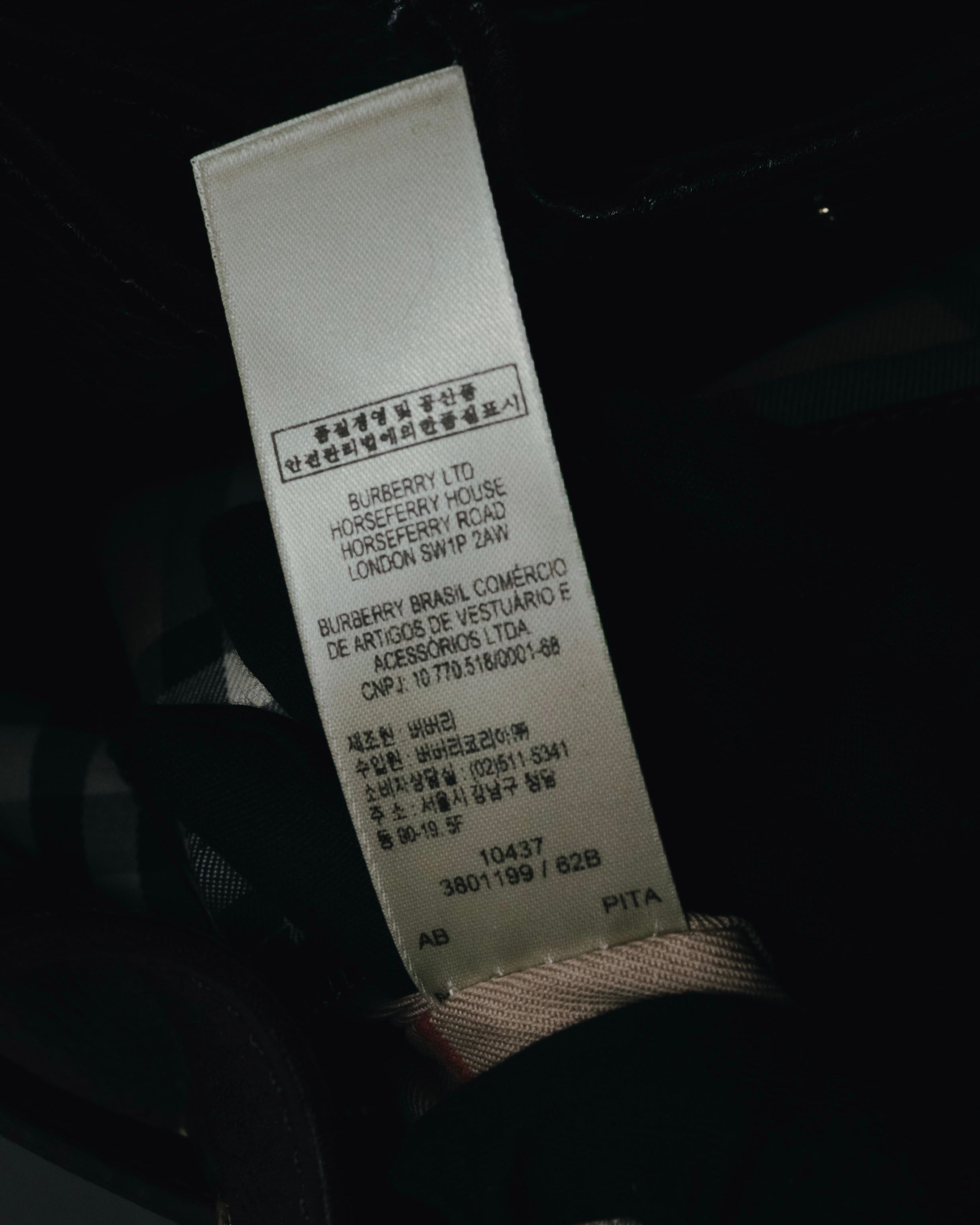 "BURBERRY" 09’s-18’s Leather bucket house check lining bag