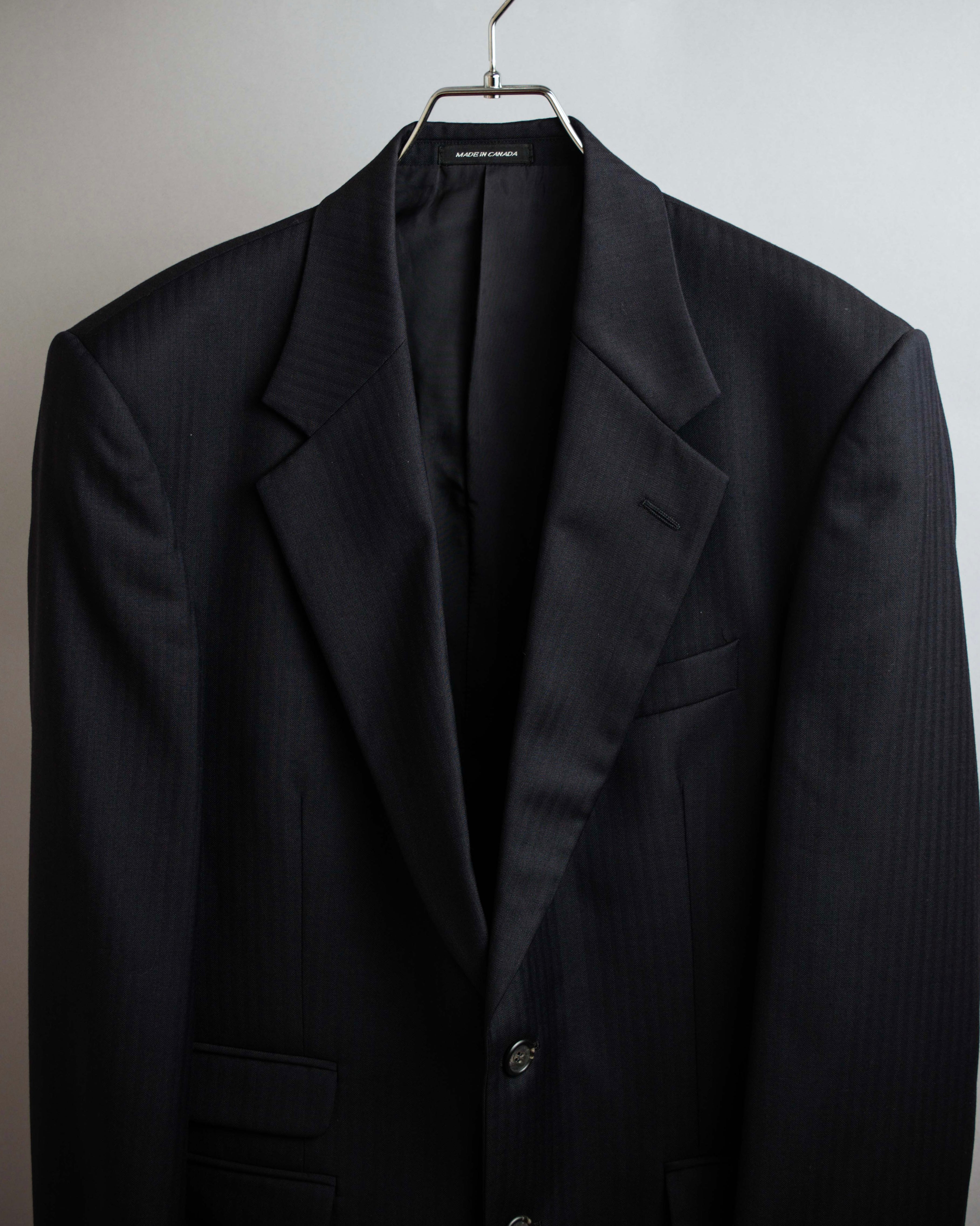 "YVES SAINT LAURENT" Classical tailoring shadow stripe pattern set up