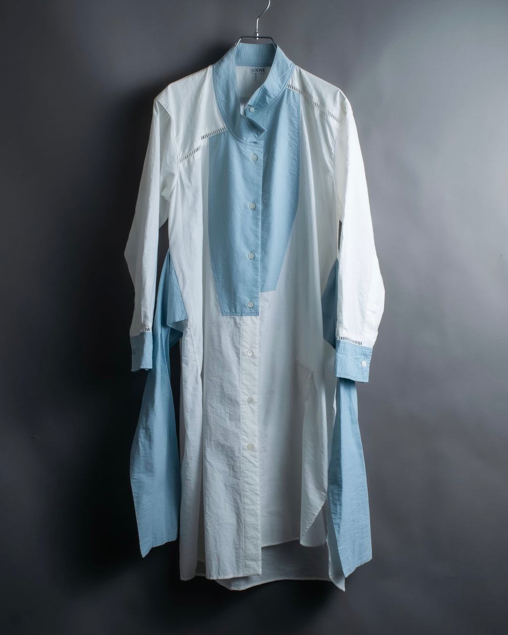 "LOEWE" Asymmetrical waist ribbon design long shirt