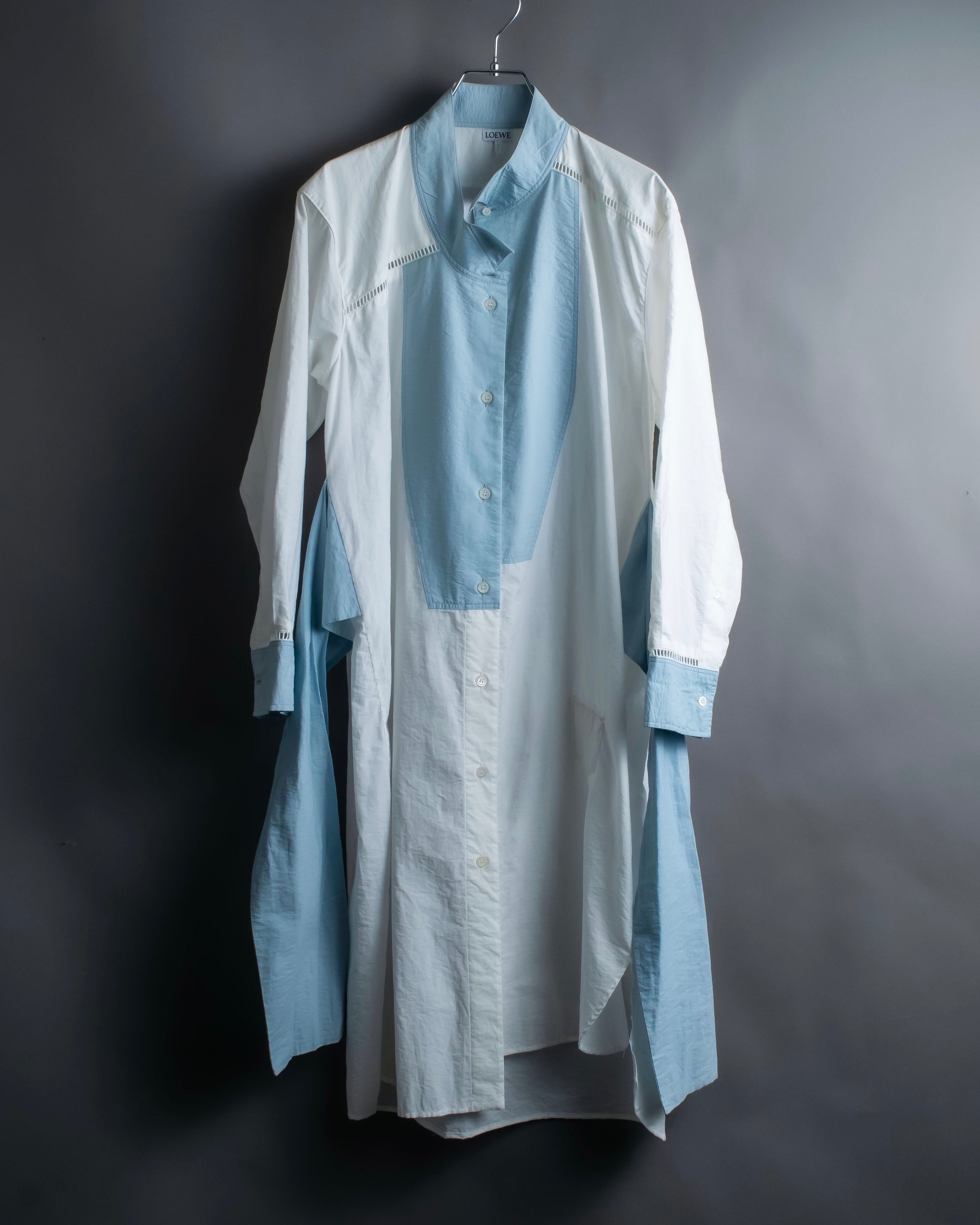 "LOEWE" Asymmetrical waist ribbon design long shirt