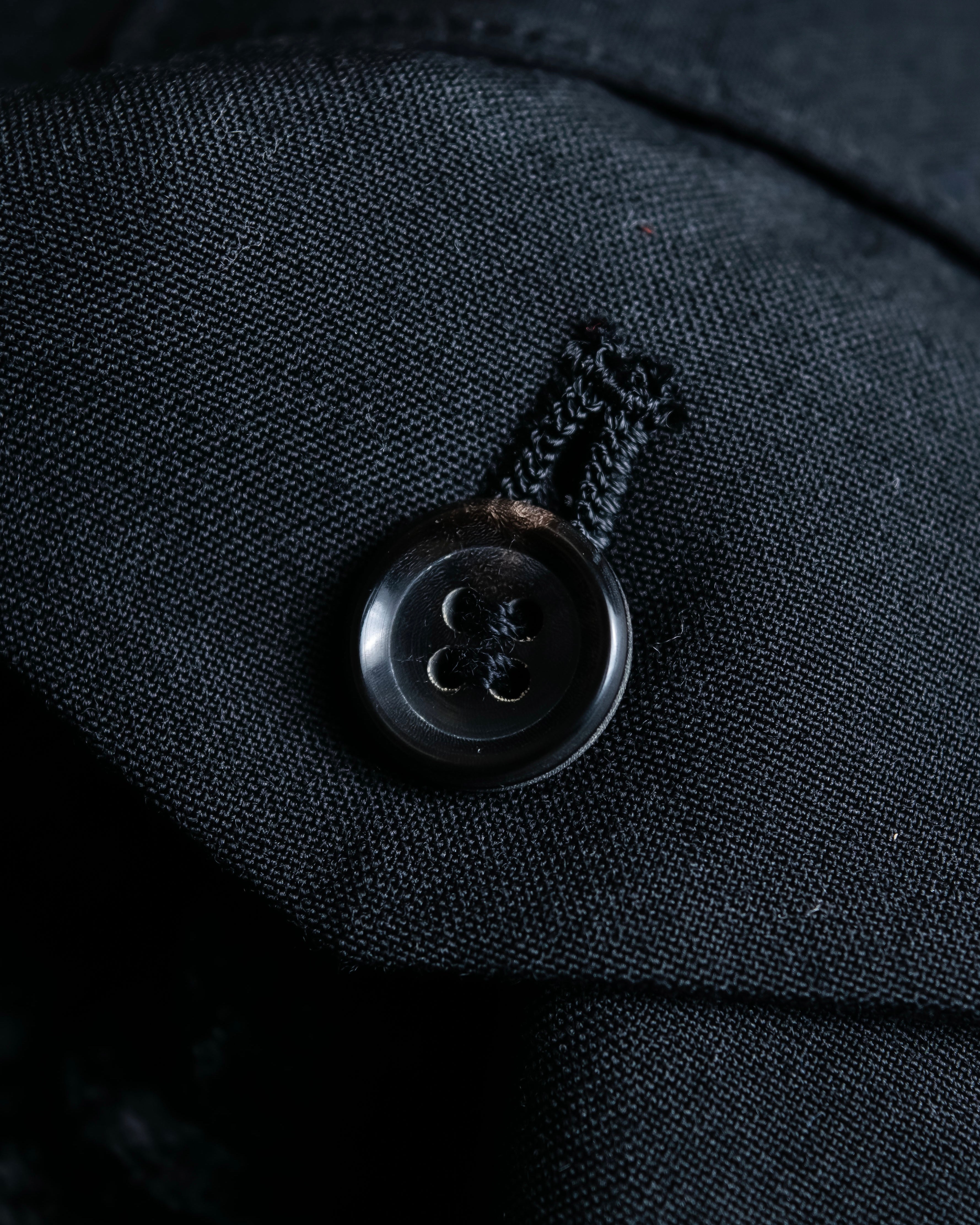 "COMME des GARCONS" Ruffle & tulle asymmetrical docking sarouel slacks