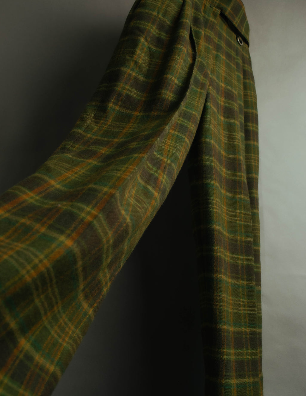 "Christian Dior" 80's-90's Wool plaid blouson and trousers set