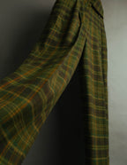 "Christian Dior" 80's-90's Wool plaid blouson and trousers set
