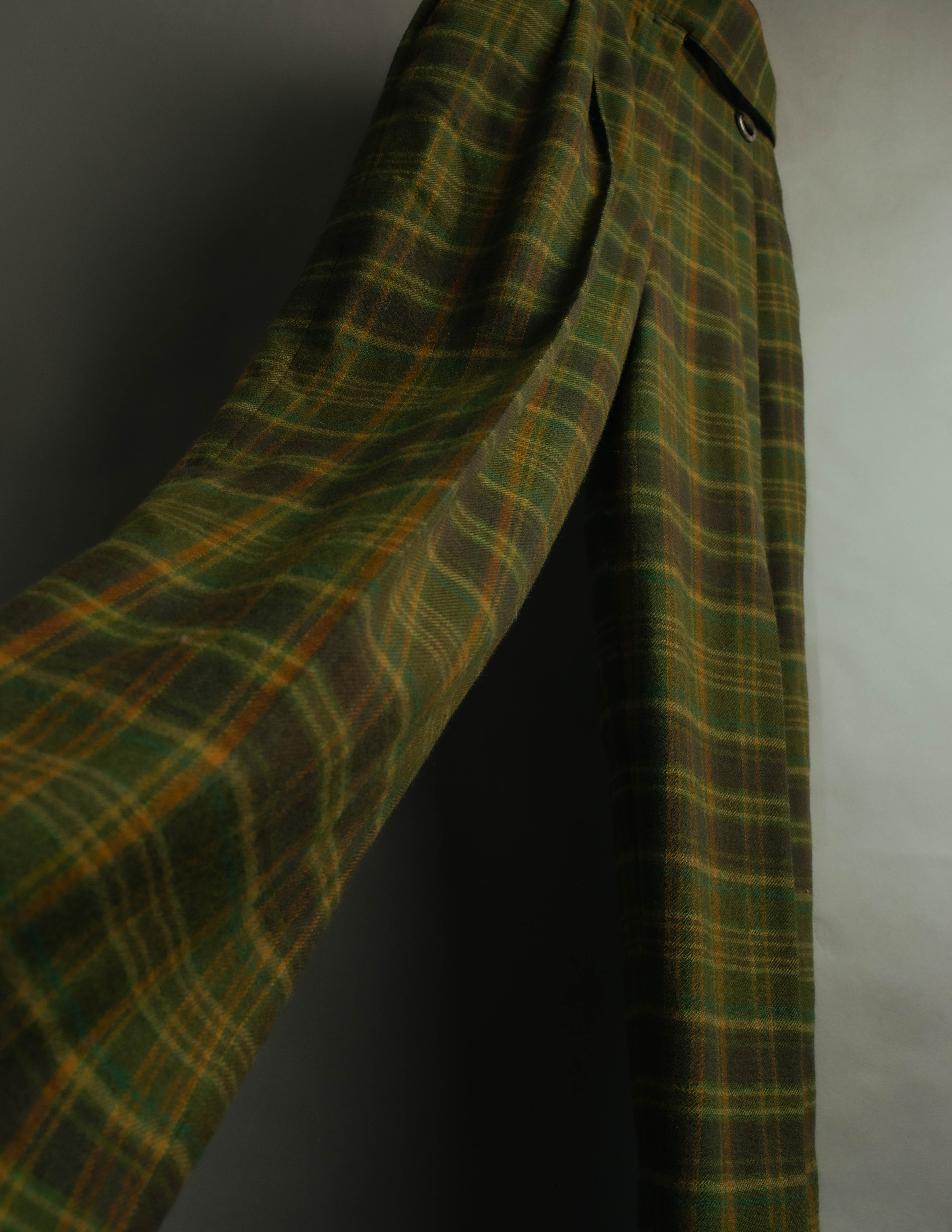 "Christian Dior" 80's-90's Wool plaid blouson and trousers set
