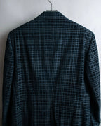 "DOLCE &amp; GABBANA" Checkered velvet tailored jacket