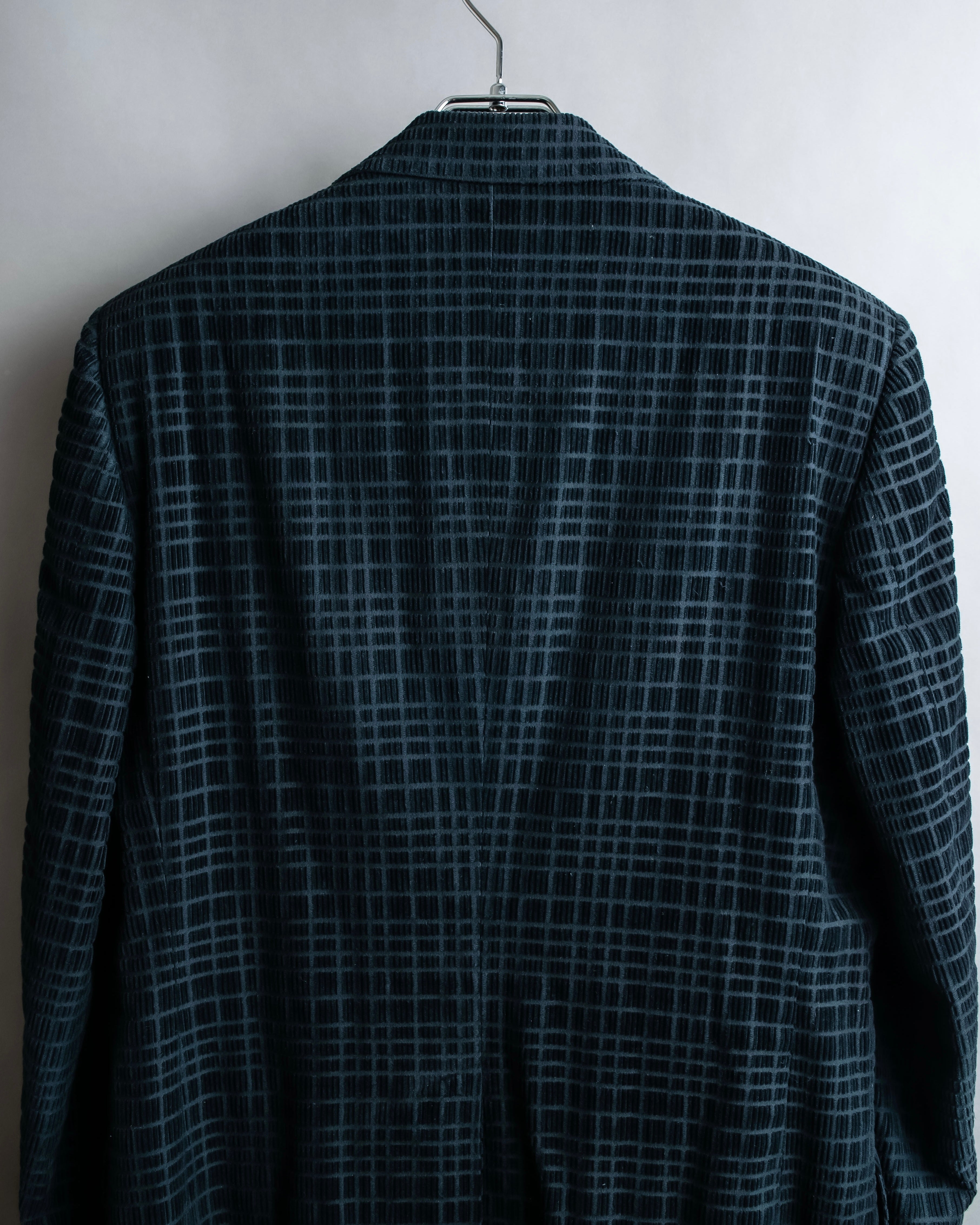 "DOLCE &amp; GABBANA" Checkered velvet tailored jacket