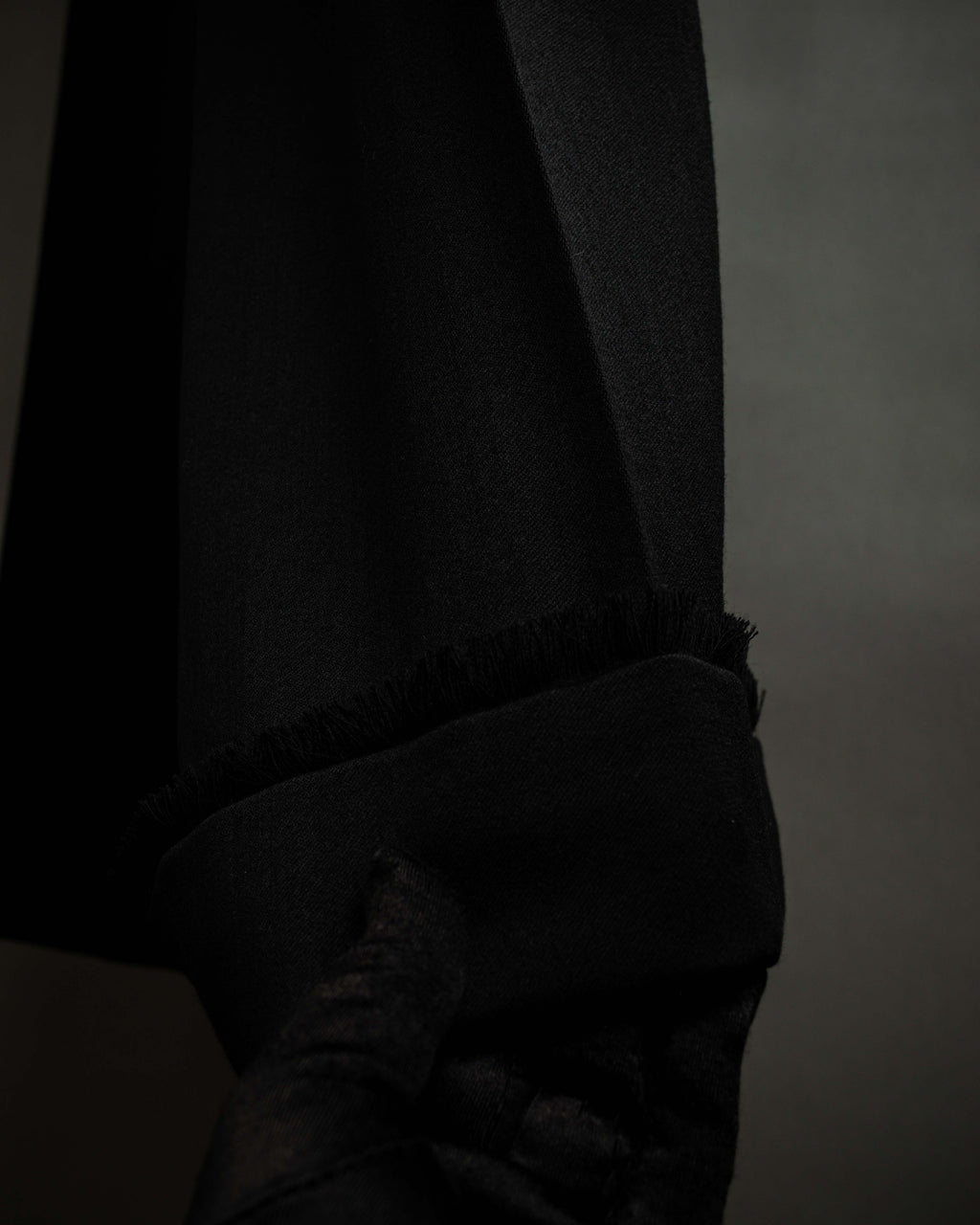 "CHANEL" Fringe design high waist straight cut slacks