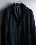 "COMME des GARCONS" Hook design wool blend chesterfield coat