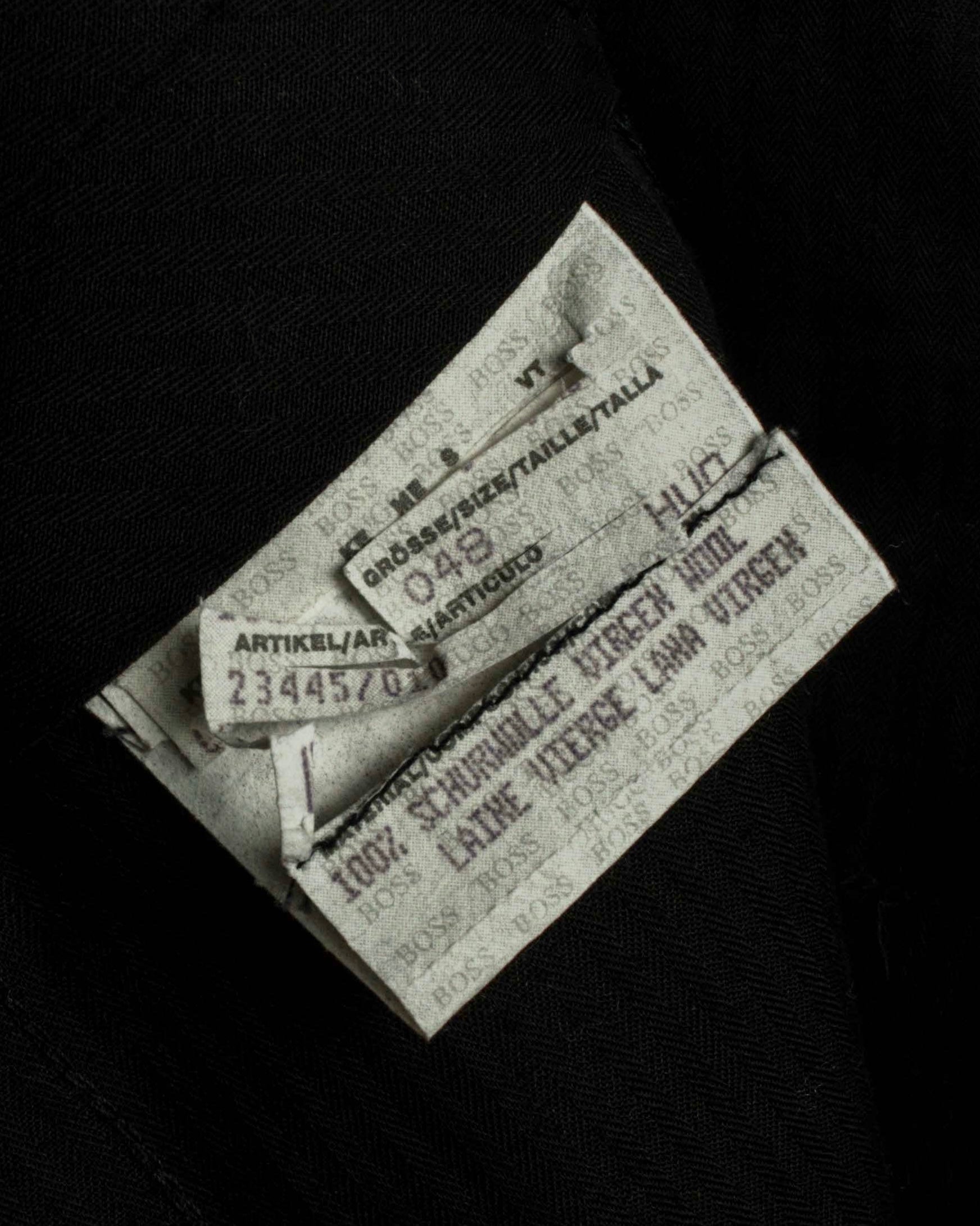 "HUGO BOSS" Fine-gauge wool khaki gray set up