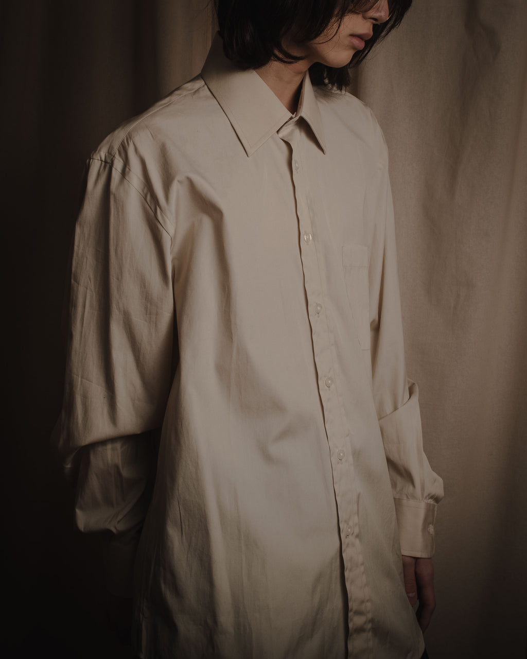 "Yves Saint Laurent" Late 90’s-early 00’s cotton broadcloth dress shirt