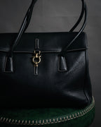 “Salvatore Ferragamo” 90's–00's Gancini leather handbag