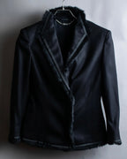 "Alexandar McQueen" Fur trimmed design shaped tailored jacket