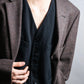 Vintage no collar 6 button tailored vest