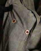 "GIORGIO ARMANI" Brushed shades suede leather long coat