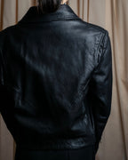 "Acne" Beautiful shape genuine leather double riders jacket