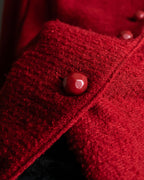 "Salvatore Ferragamo" Vivid red color wool mix tailored jacket