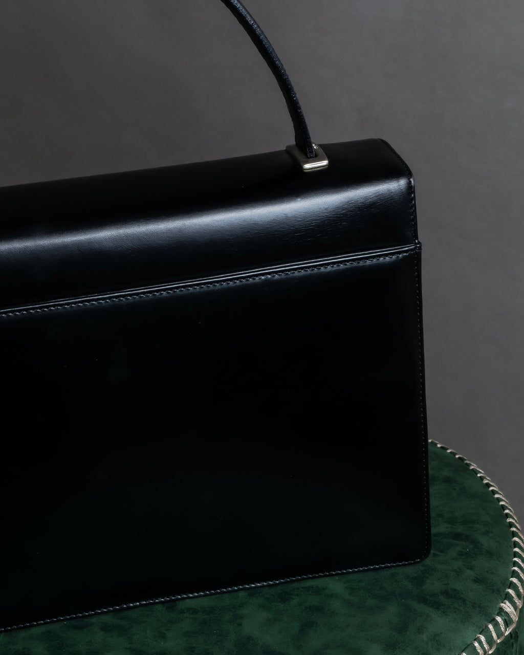 "PRADA" Structured top handle leather bag