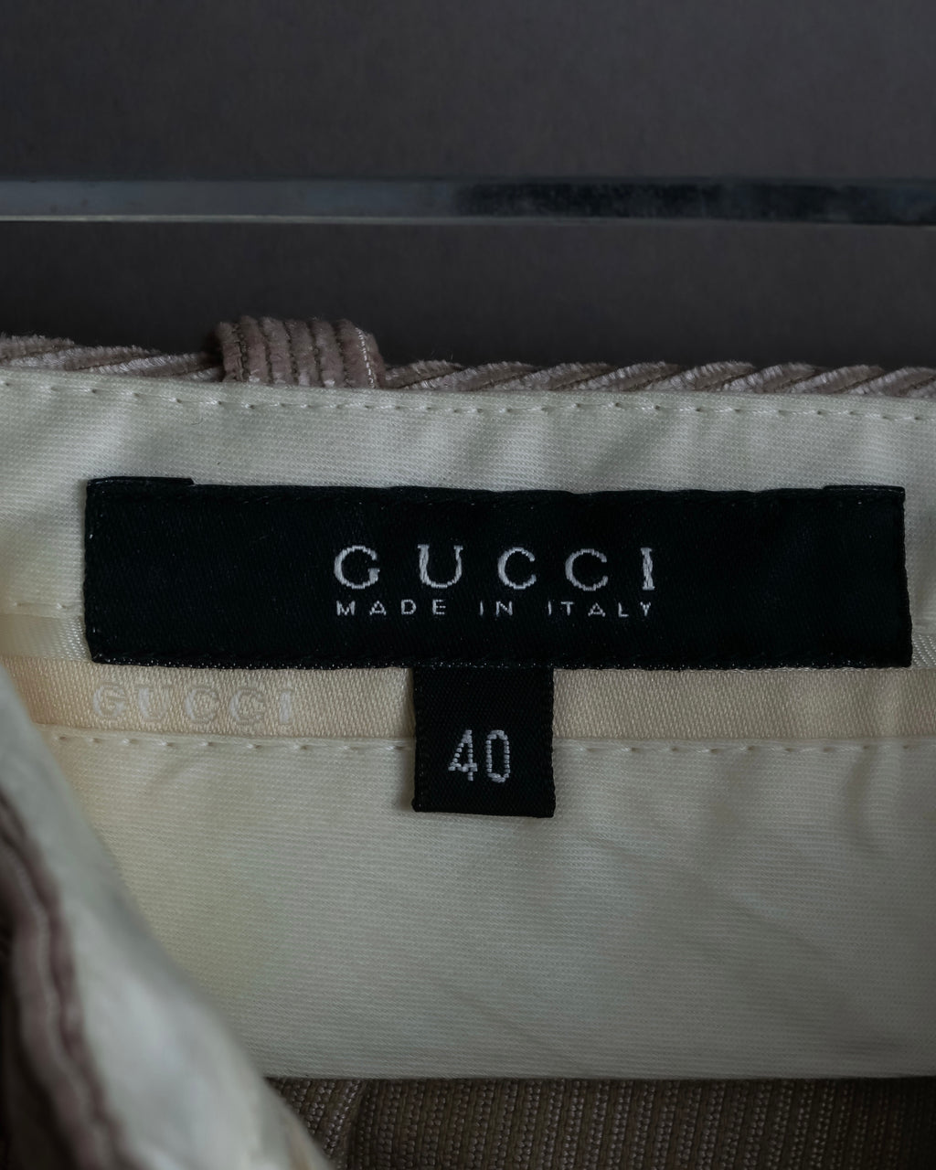 "GUCCI" silk blend corduroy flare pants