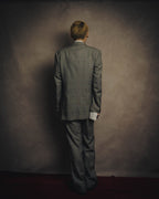 -MOOD MILLÉSIMES- 80’s-90’s Prince of Wales check wool double-breasted setup suit