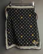 “Christian Dior” 90’s-00’s Romantic dot floral handkerchief scarf