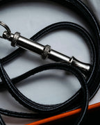 "HERMES" Le Sifflet à Ultrason series whistle motif leather necklace