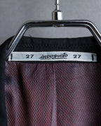 “INCOGUITO“ Shiny peak lapel double breasted tailored jacket