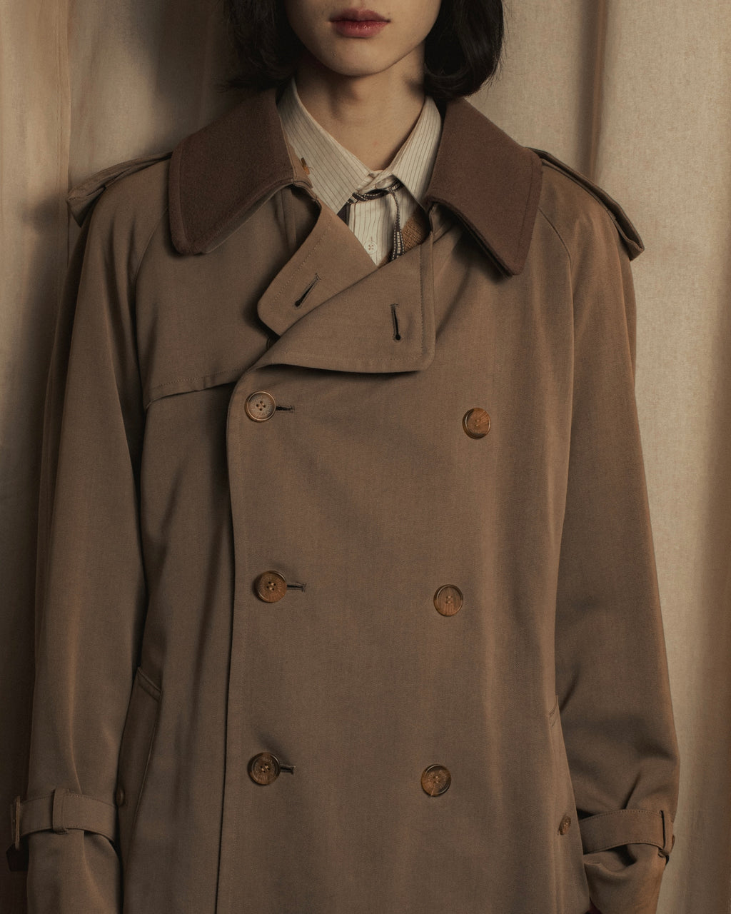 -SPECIAL- "Burberrys" 90's Collar switching two-tone trench coat