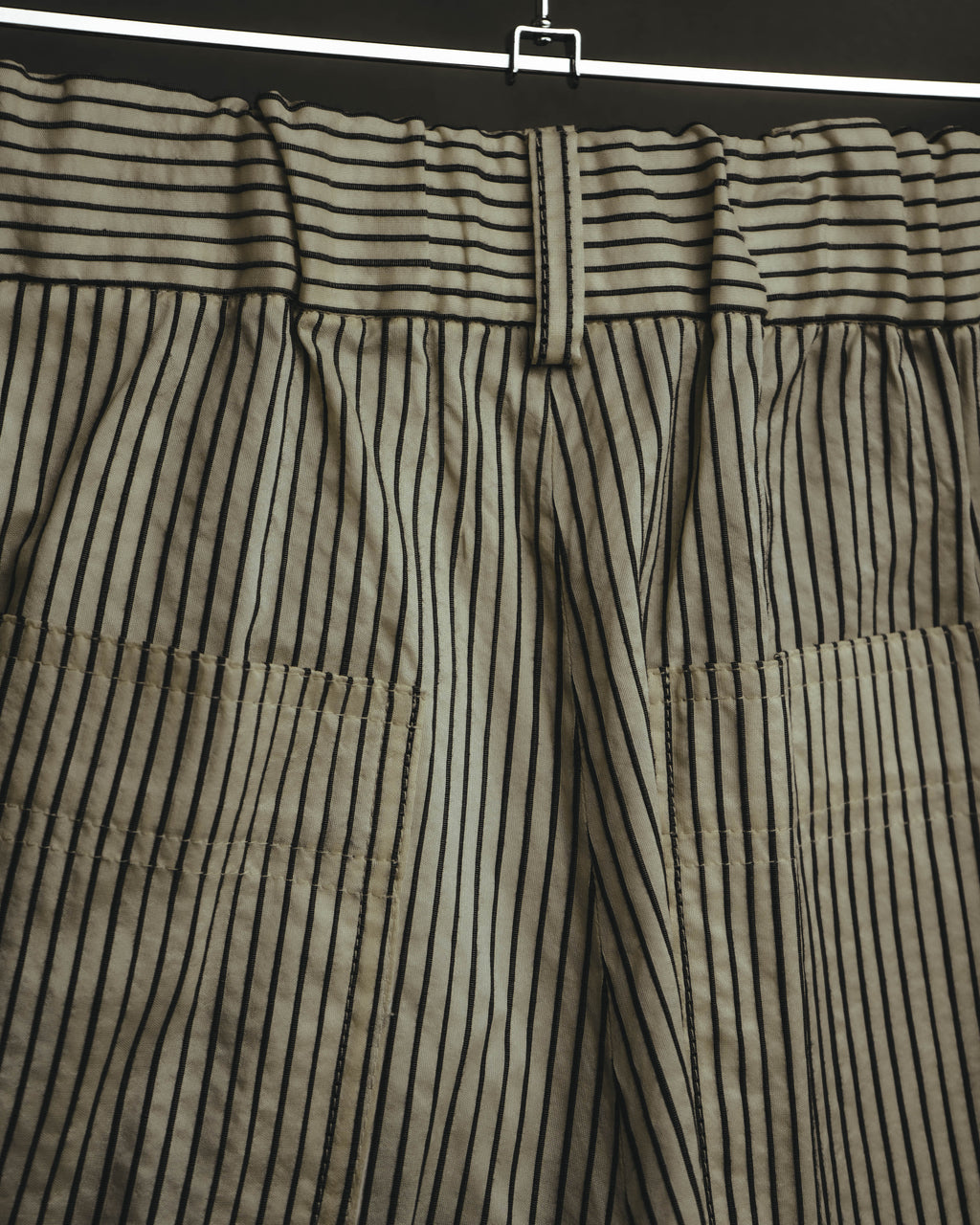 -SPECIAL- “Christian Dior” 20’s silk cotton striped straight trousers