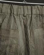 -SPECIAL- “Christian Dior” 20’s silk cotton striped straight trousers