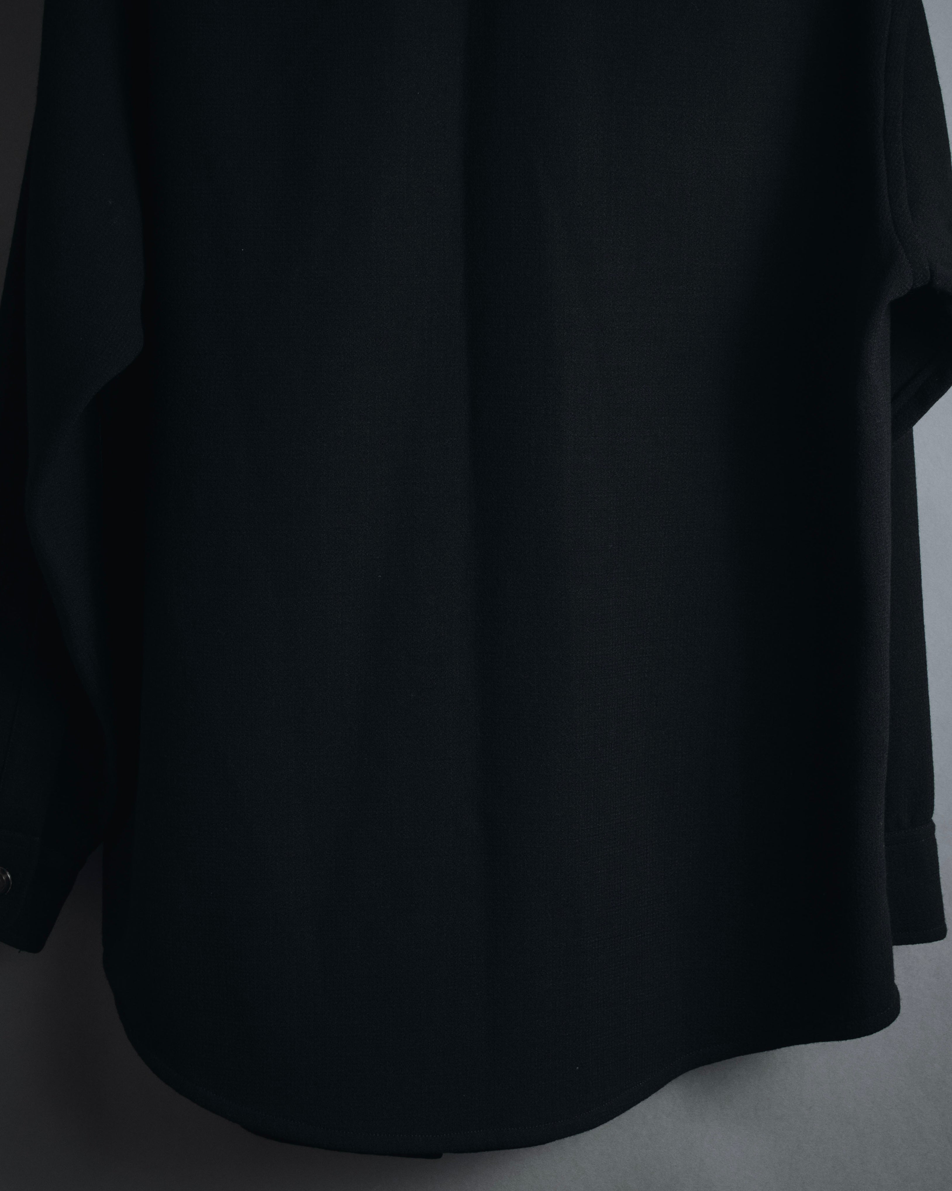 "Salvatore Ferragamo" 90’s signature engraved buttons wool shirt jacket