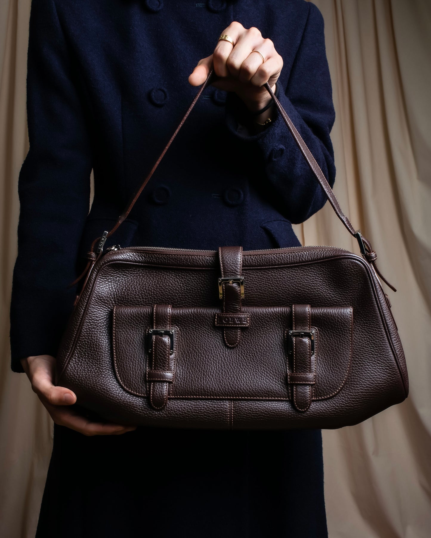 "LOEWE" Senda Brown Leather Handbag