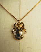 "Christian Dior" 80's-90's Gold monogram pendant necklace