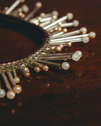 -SPECIAL- "CHANEL" 90's-00's Sculptural pearl fringe choker necklace