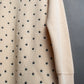 "Christian Dior" Star print frill detail cable knit tunic pullover