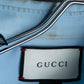 "GUCCI" 100% silk concealed placket shirt