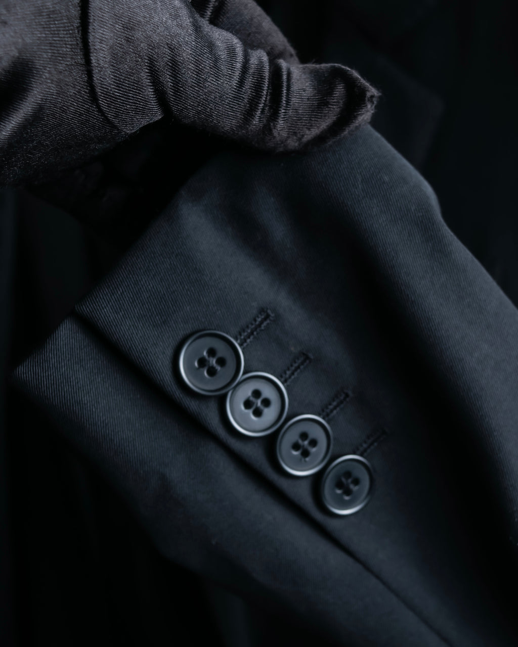 "Chloe" Oversized wool matte black set up