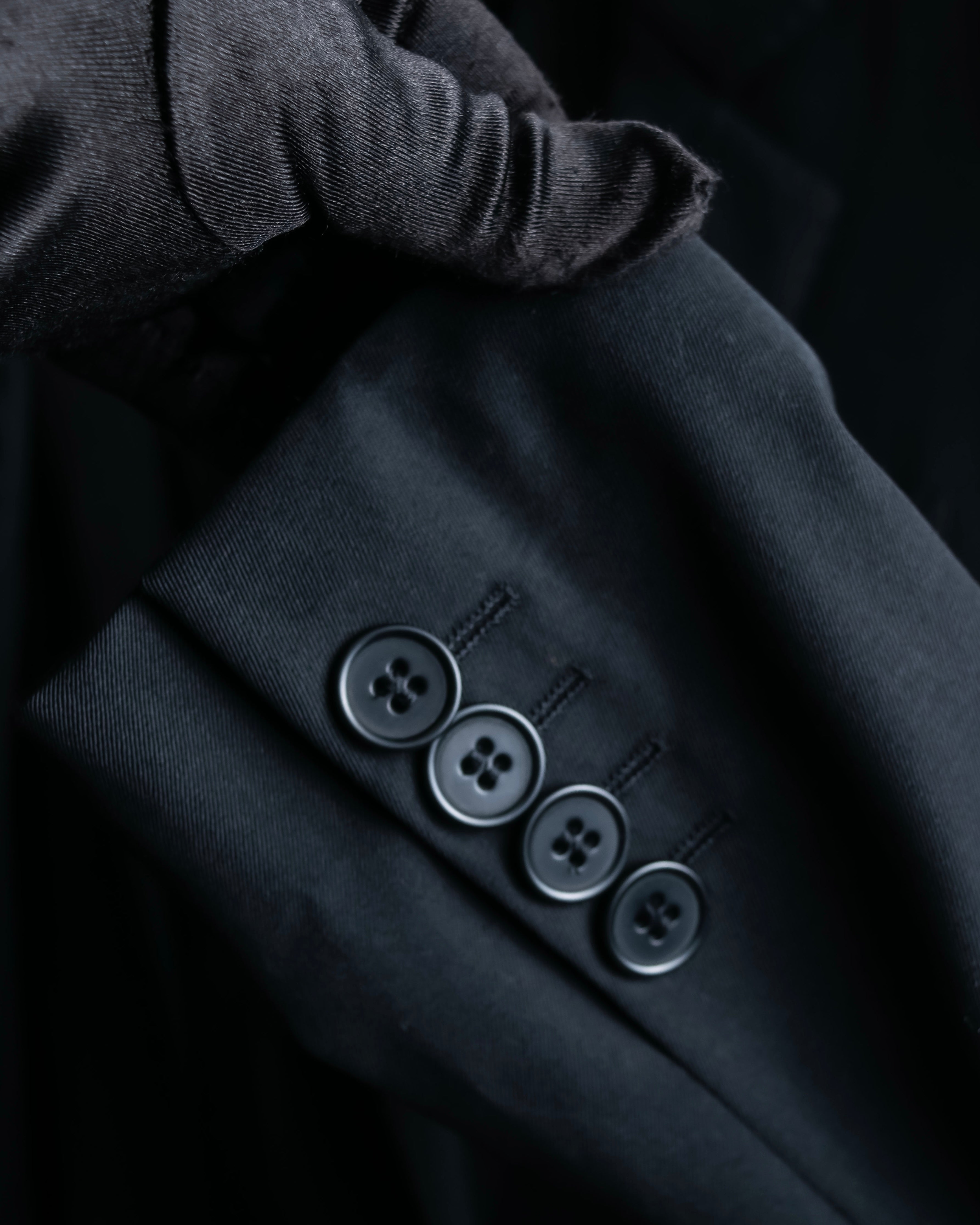 "Chloe" Oversized wool matte black set up