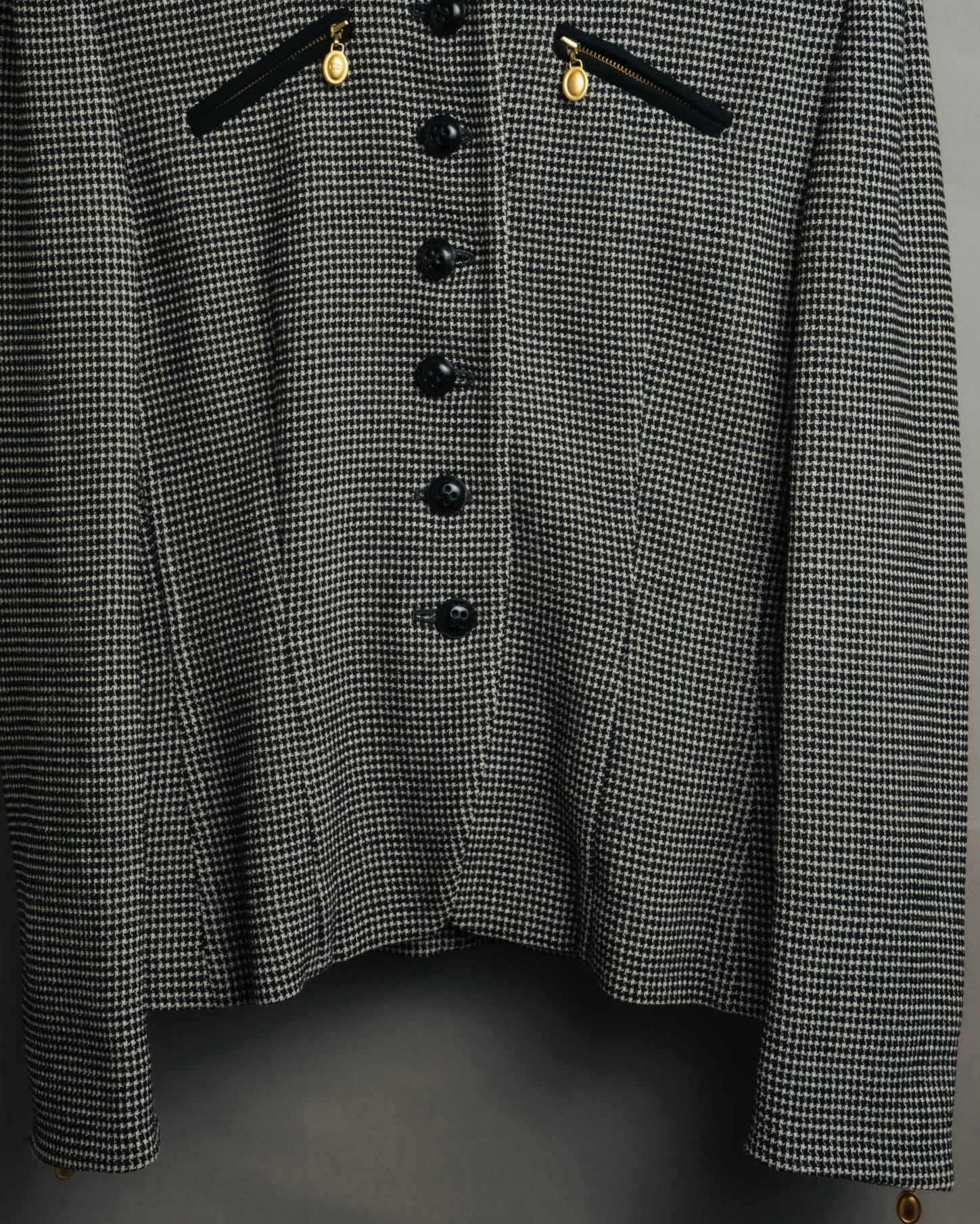 "Christian Dior" 80's-90's Wool-blend houndstooth jacket