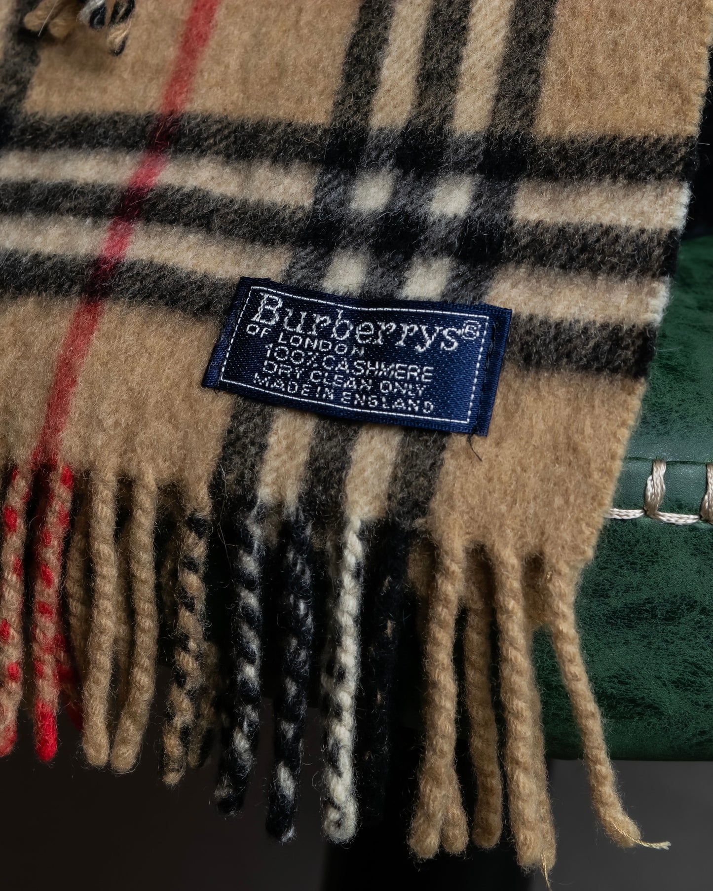 "BURBERRYS" Nova check pattern fringe design muffler