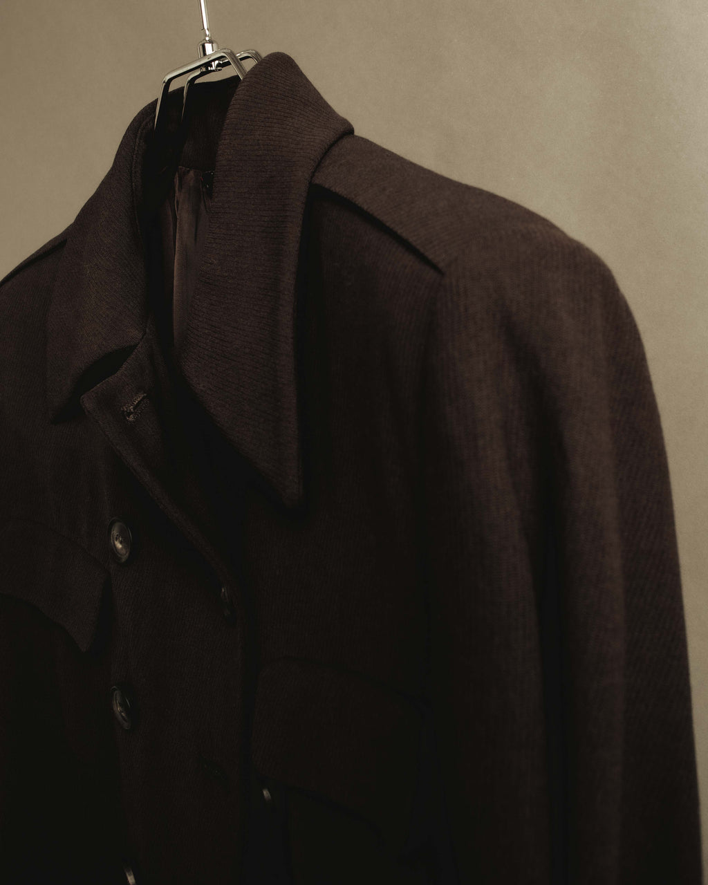 "GUCCI" 90's Classically tailored double-breasted coat