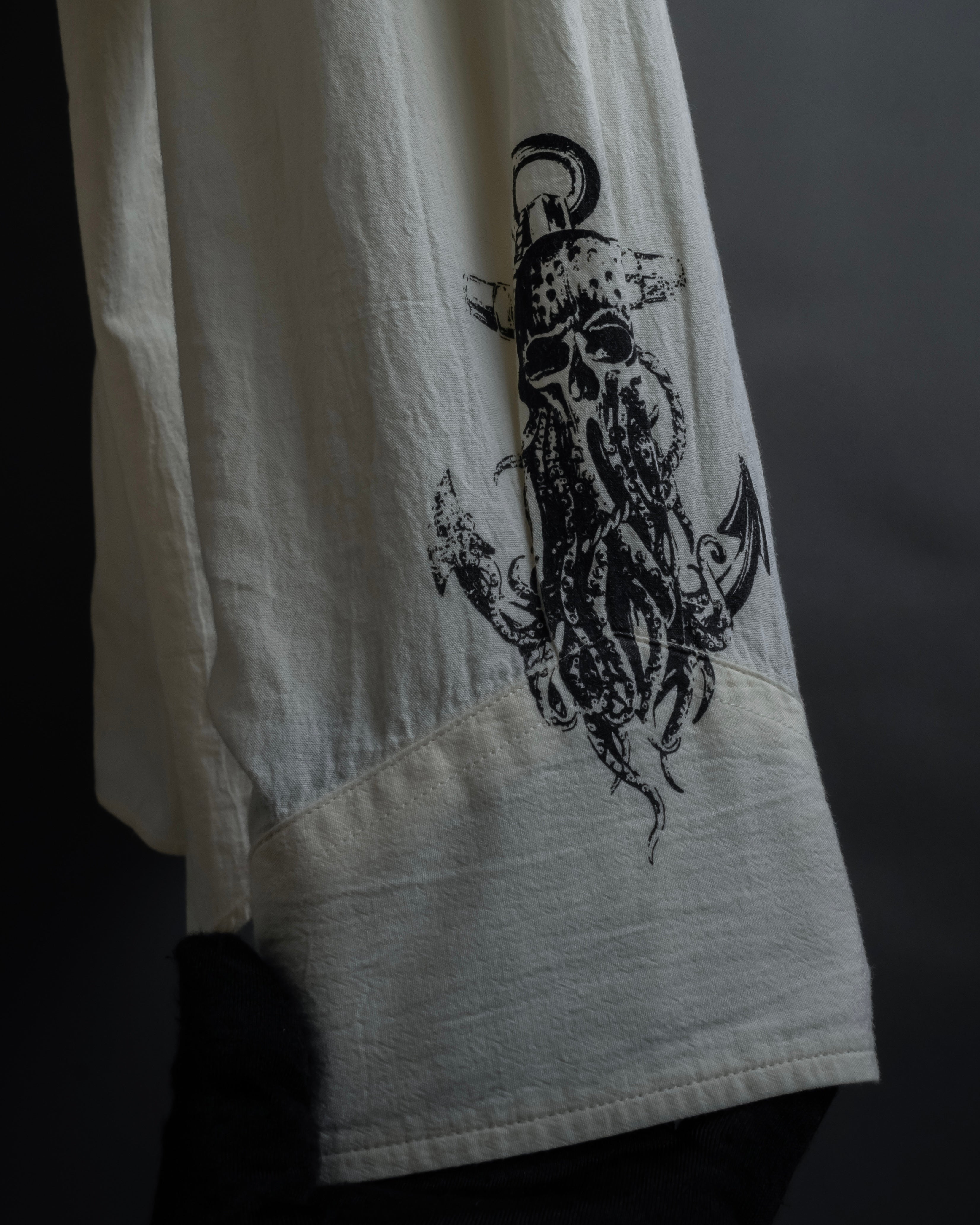 "PRADA" 22SS Sea fable motif print oversized shirt