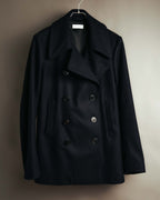 -SPECIAL- "DRIES VAN NOTEN" 10's Sculptural wide lapel double breasted wool coat