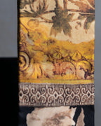 "Christian Dior" Baroque floral pattern silk twill scarf